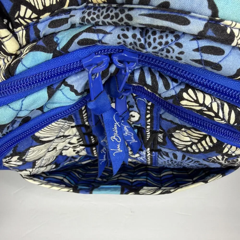 Vera Bradley Blue Bayou Diaper Bag Pad Quilted Backpack Travel Work School Gift